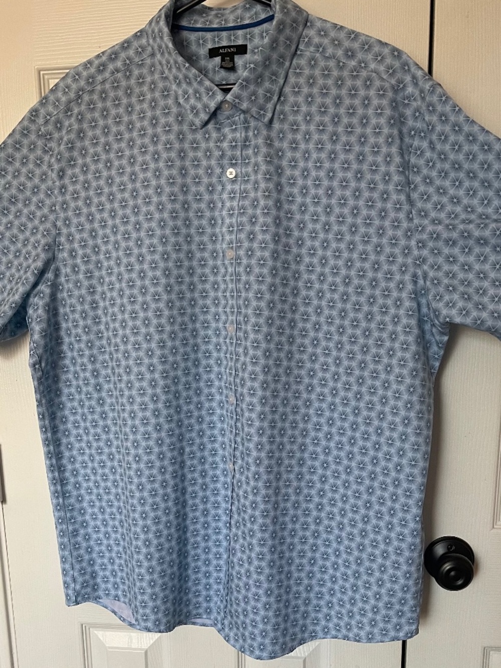 ALFANI short sleeve button down shirt